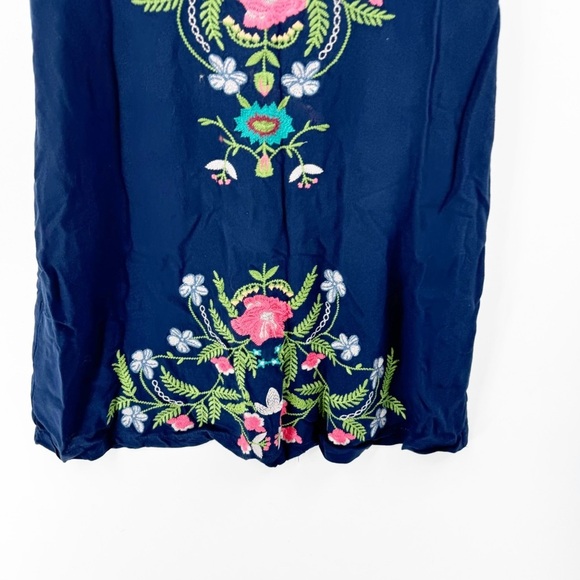 ✅ UMGEE NAVY BLUE BOHO SLEEVELESS PRINT DRESS SIZE LARGE - Picture 6 of 6